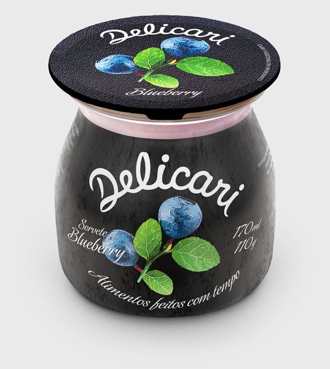 Pote Delicari Sorvete Blueberry (Lançamento da Marca)