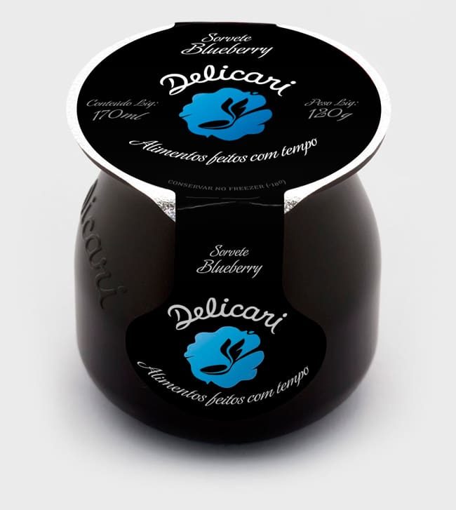 Pote Delicari Sorvete Blueberry (Lançamento da Marca)